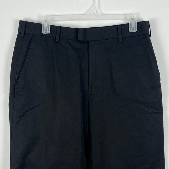 Dockers Chino Pants Size 32 Black Inseam 30in Rise 11in Slash Pockets Zip Button - Picture 2 of 9